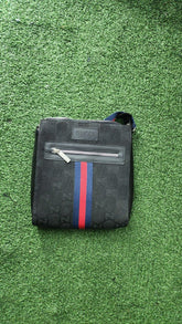 Shoulder Bag Premium Gucci Tecido com Alça Azul/Vermelho