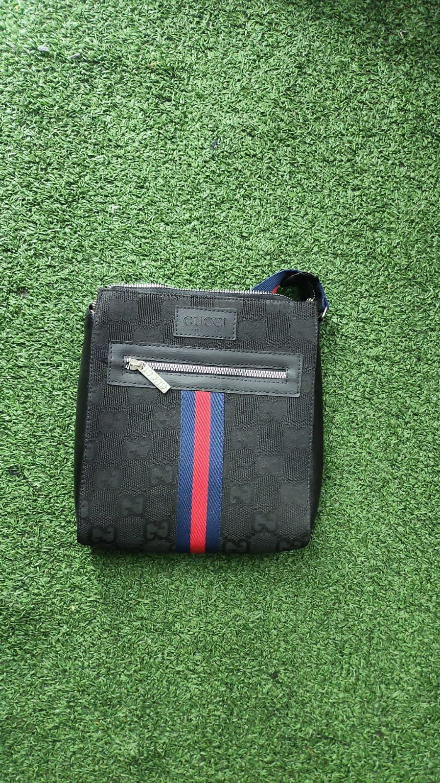 Shoulder Bag Premium Gucci Tecido com Alça Azul/Vermelho