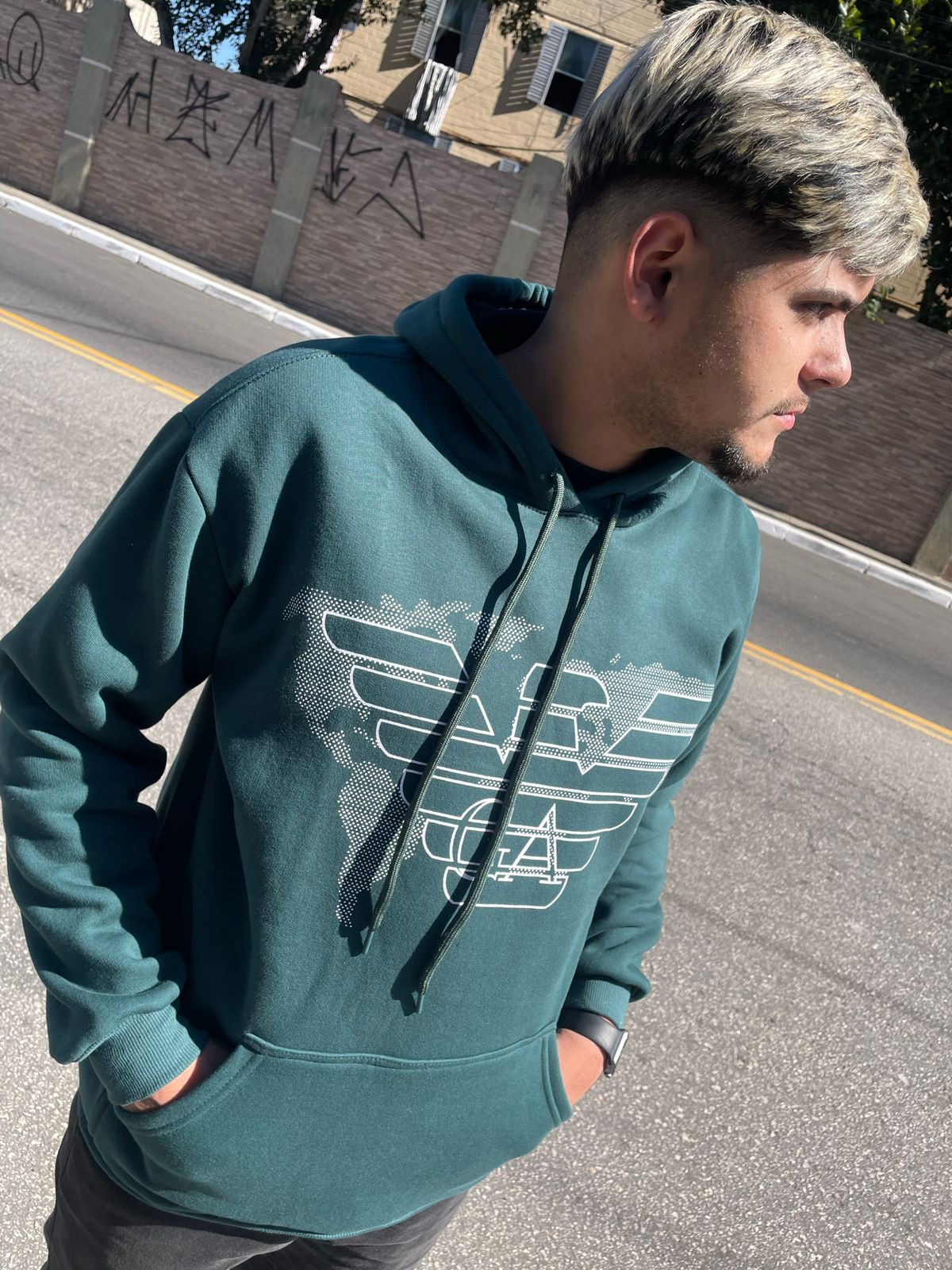 Blusa Moletom Giorgi Armani ÁguiaWorld Verde