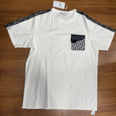 Camiseta Premium Dior Branco Bolso Lateral Detalhado