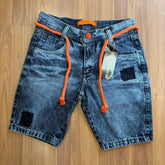 Bermuda Jeans Jogador C/ cordão Laranja Silnar