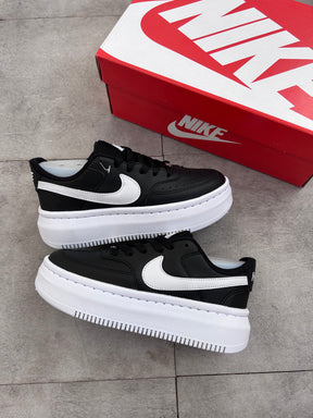 Tênis Nike Court vision preto e branco plataforma masculino