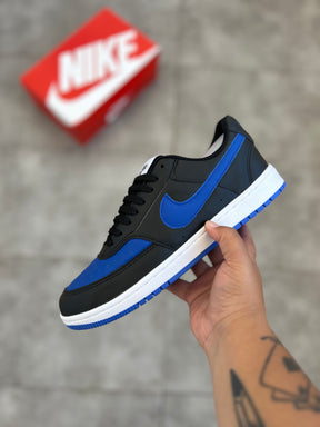 Tênis Casual Nike Court Vision Preto e Azul Royal Retrô