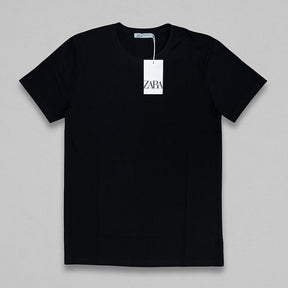 Camiseta Grife Básica Preta Padrão Zara Confort Malha Alta Tecnologia