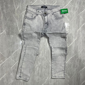 Calça Jeans Básica Branca Acinzentado Boss