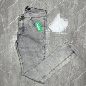 Calça Jeans Básica Branca Acinzentado Boss