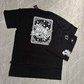 Camiseta Grife NIKE Preta com Logotipo Estilizado Branco