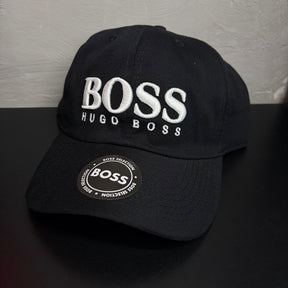 Boné Grife BOSS Preto Clássico com Logo Bordado Branco