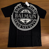 Camiseta Premium Balmain Paris Preta Estampada
