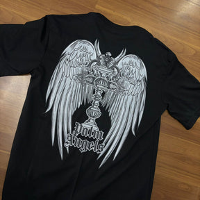 Camiseta Grife Palm Angels Preta Estampa Atrás Asa