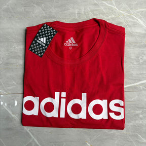Camiseta Grife Adidas Estampa Escrita Vermelha