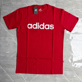 Camiseta Grife Adidas Estampa Escrita Vermelha