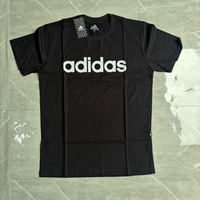 Camiseta Grife Adidas Estampa Escrita Preta