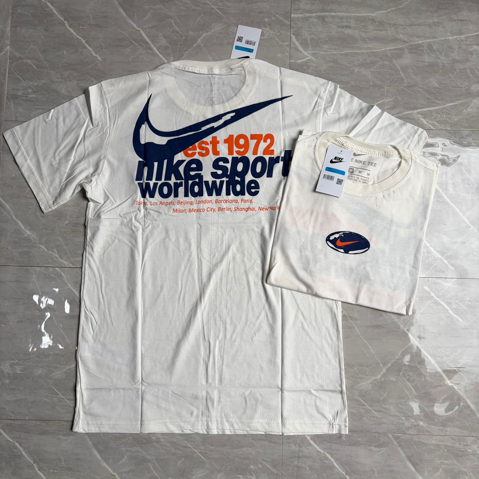 Camiseta Grife Nike Sport WorldWide Off White
