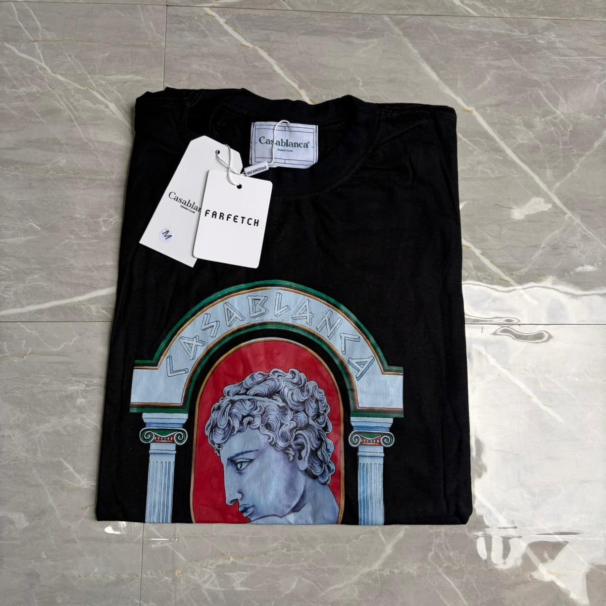 Camisiseta Grife CasaBlanca Preta Greco Romana