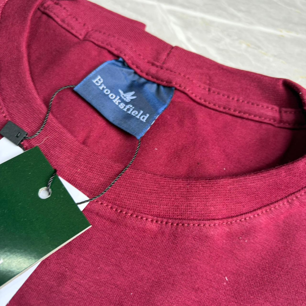 Camiseta Grife Brooksfield Básica Vinho