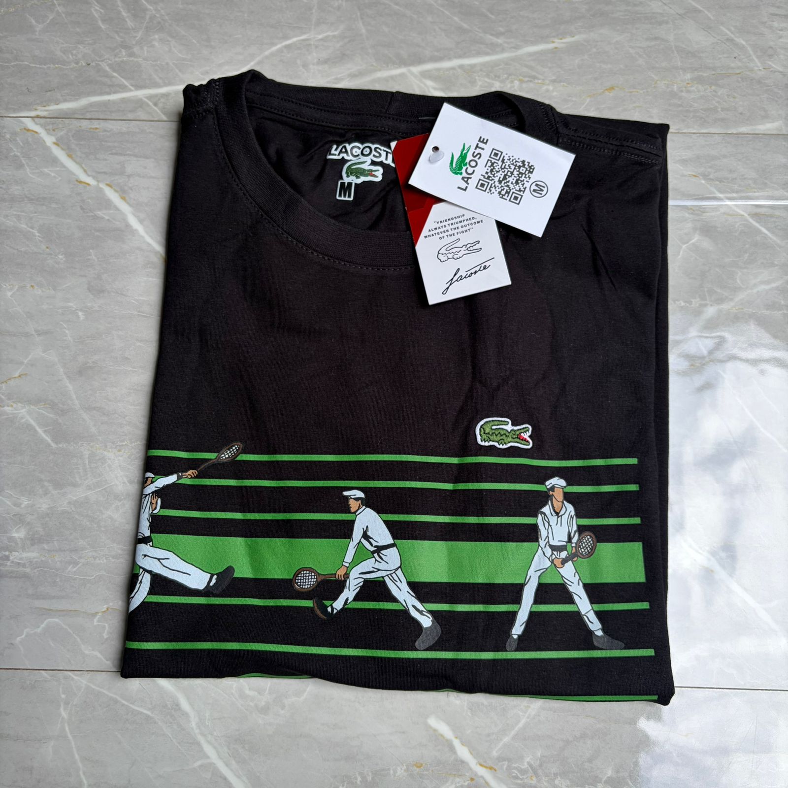 Camiseta Grife Lacoste Tennis X Novak Djokovic Preta com Verde
