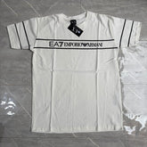 Camiseta Grife Emporio Armani EA7 Range Branca com Preto