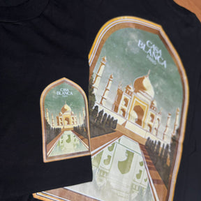 Camiseta Premium CasaBlanca Preta Palácio Taj Mahal Agra