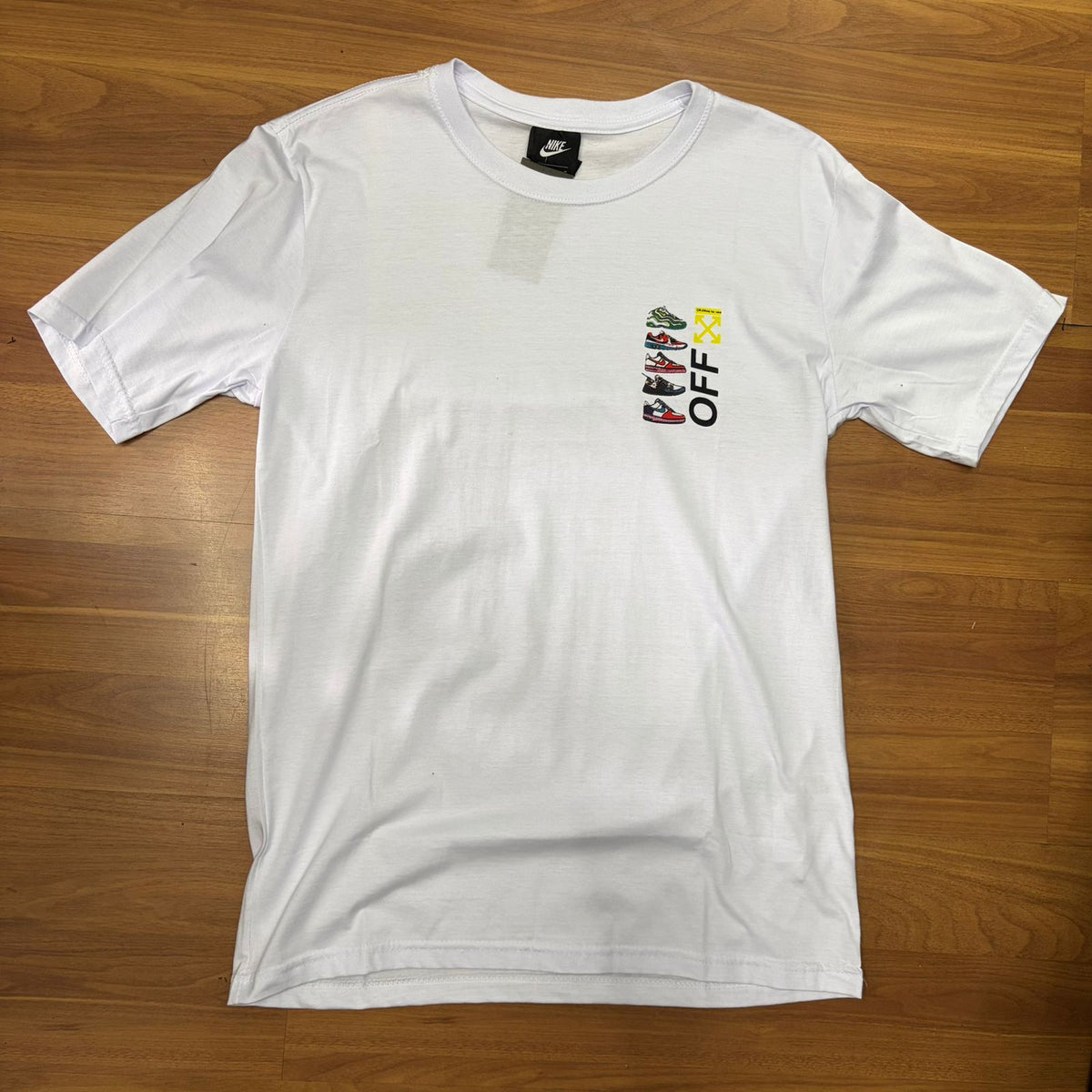 Camiseta Grife Nike Sneakers Off White Branca