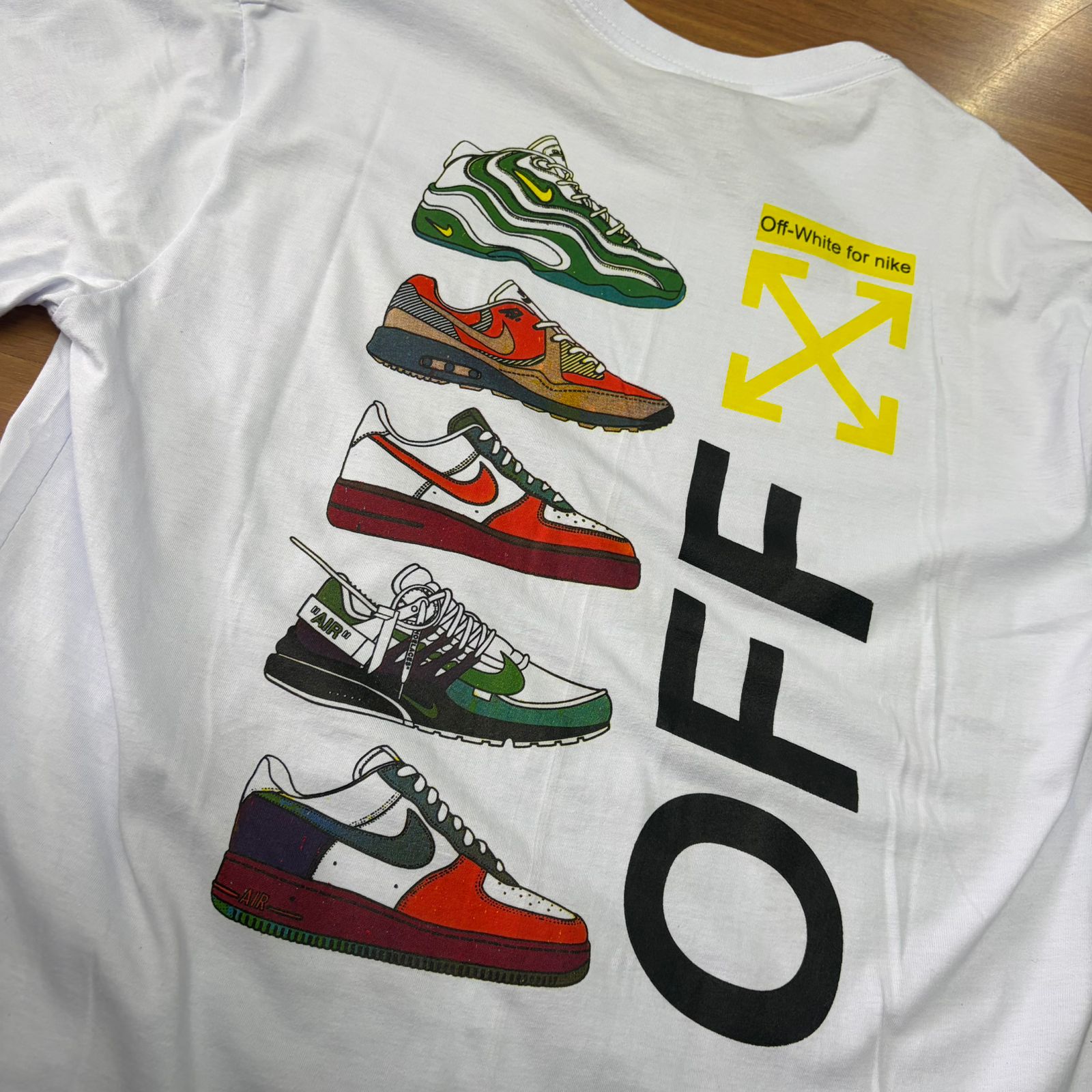 Camiseta Grife Nike Sneakers Off White Branca