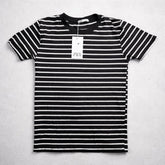 Camiseta Grife Zara Preta Listrada Clássica Estilo Breton