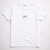 Camiseta Grife Básica Branca Padrão Zara Confort Malha Alta Tecnologia