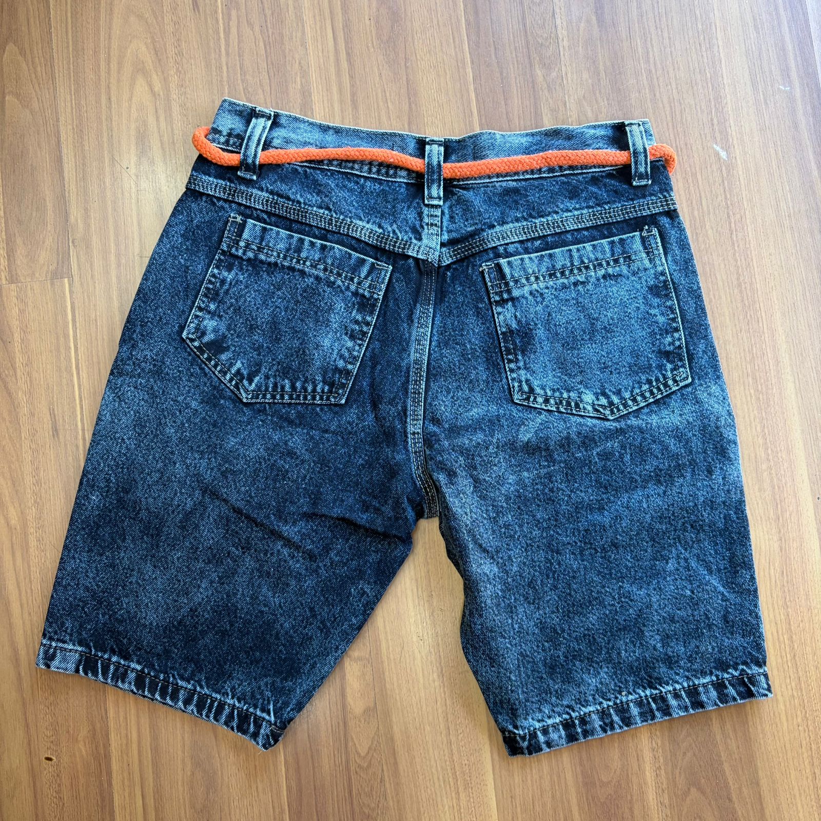 Bermuda Jeans Jogador C/ cordão Laranja Silnar