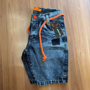 Bermuda Jeans Jogador C/ cordão Laranja Silnar