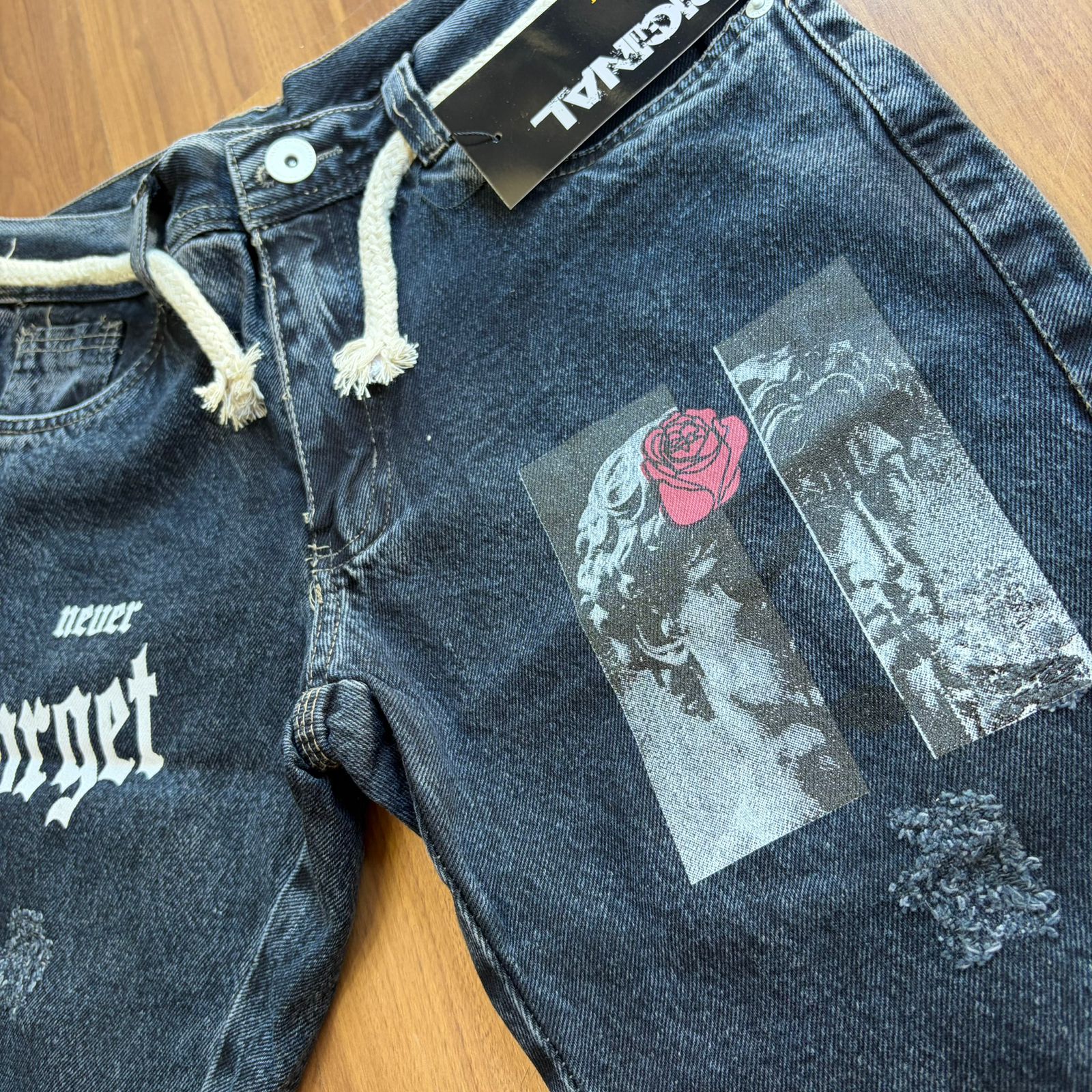Bermuda Jeans Jogador “Never Forget” Silnar