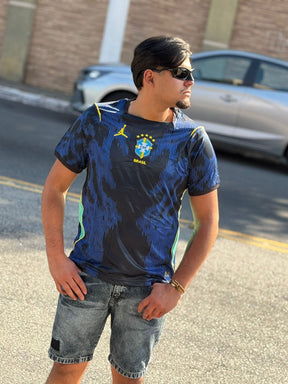 Camiseta Seleção Brasileira 2026 Preta e Azul