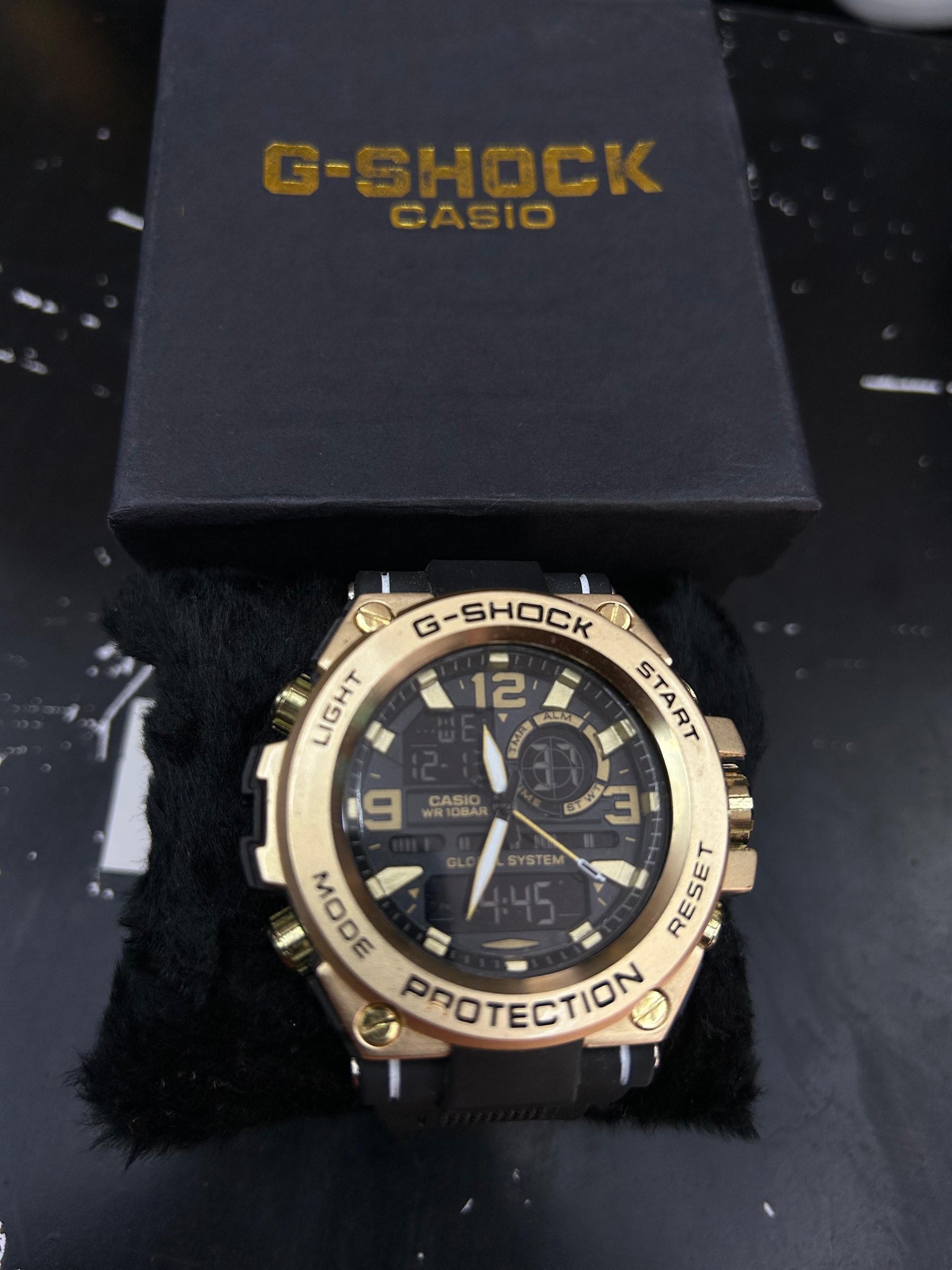 Relógio G-Shock Gold Pulseira Silicone Dourado Visor Preto